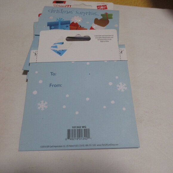 Christmas Holiday Gift Card Holders Santa Glitter 11 pc - Picture 6 of 6